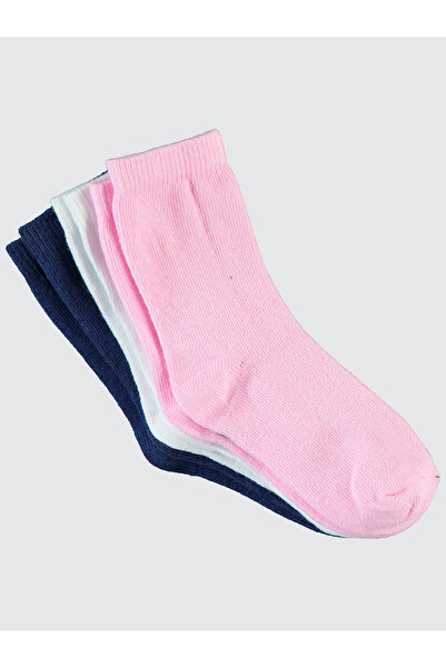 Civil Girls 2-12 Years Old Girls Pink Socks Set of 3