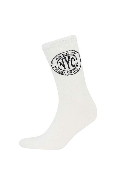 DeFacto New Season Men's Comfortable Elastic 3-Piece Cotton Long Socks