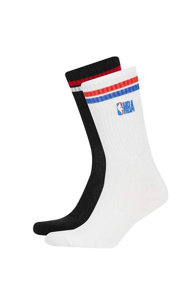 DeFacto New Season Men's Nba Current Teams Comfortable Elastic 2-Piece Cotton Long Socks