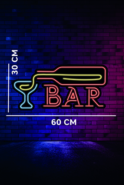 Masal BAR YAZILI ŞİŞE DEKORATİF NEON LED PLEKSİ TABELA