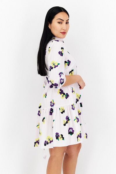 Kate Spade Women Floral Print Mini Casual Dress, Light Pink