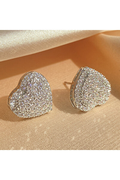 Choice أقراط زاكول على شكل قلب من الزركونيا على شكل قلب محبب للنساء والفتيات ...