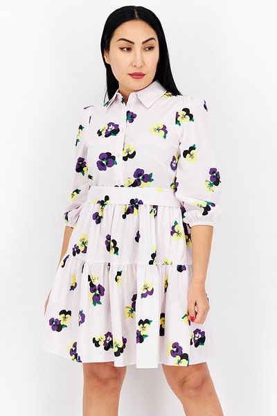 Kate Spade Women Floral Print Mini Casual Dress, Light Pink