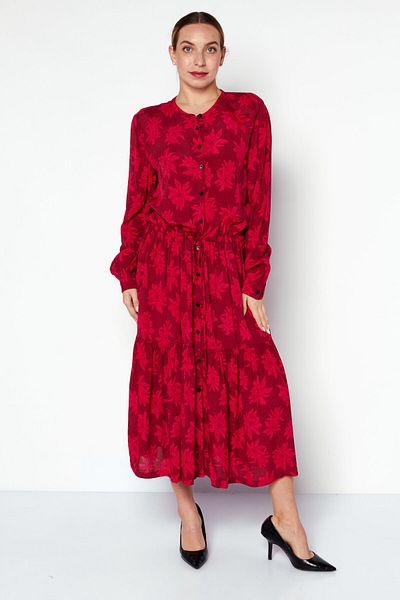 Tommy Hilfiger Women Allover Printed Maxi Dress, Red