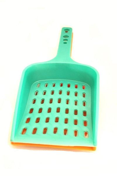 jetfast 3 Pieces Colorful Perforated Cat Litter Cleaning Filter Screen Narrow Spacing Shovel Length 22 cm