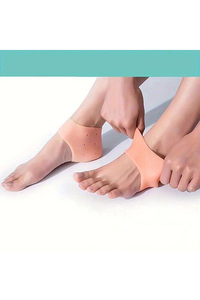 jetfast Skin Color Silicone Heel Brace Heel Liner Heel Spur Heel Crack 1 Pair
