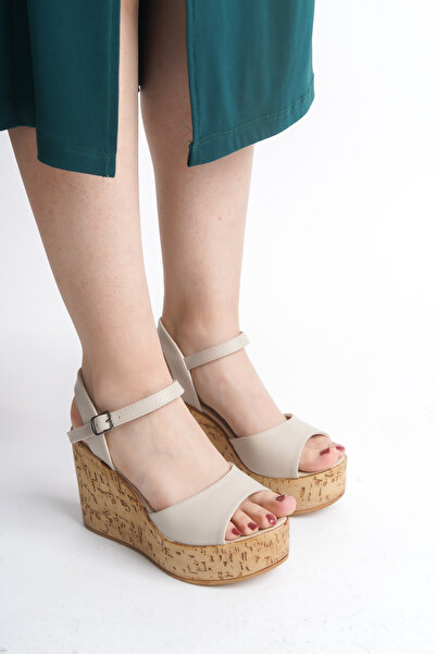 Limeo Καλοκαιρινά γυναικεία πέδιλα με σφήνα παπούτσια με ψηλή ξύλινη εμφάνιση