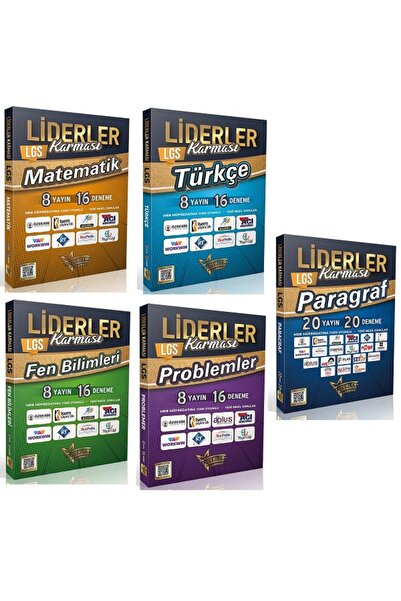 Açı Yayınları 8.Sınıf Liderler Karması LGS Matematik + Türkçe + Fen + Paragra...