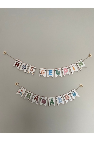 VeGa Baby Mom Ahşap Hoşgeldin Ramazan Süsleme