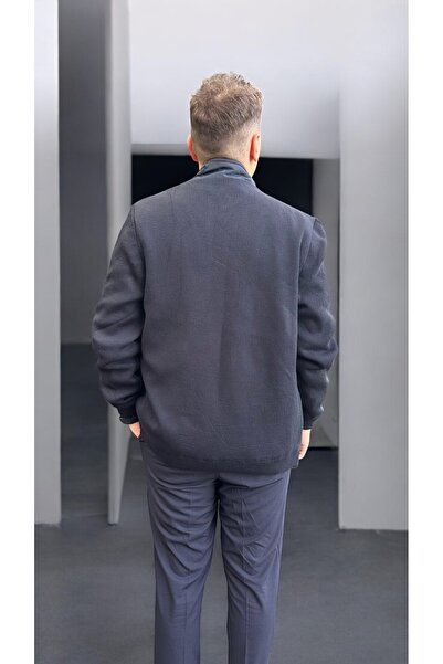 imoop design Erkek Triko Kombinli Garni Dokuma Kapitoneli Mont