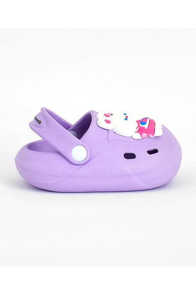 Cute Walk by Babyhug Cute Walk by Babyhug Clogs with Back Strap Bunny Applique - Purple