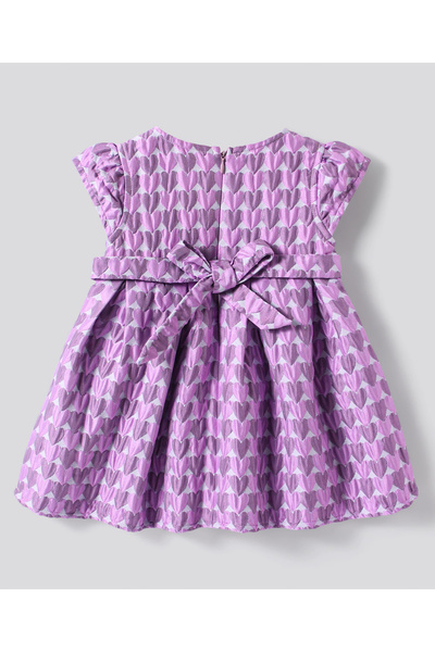 Bonfino Bonfino Party Dress With Heart Print - Lilac