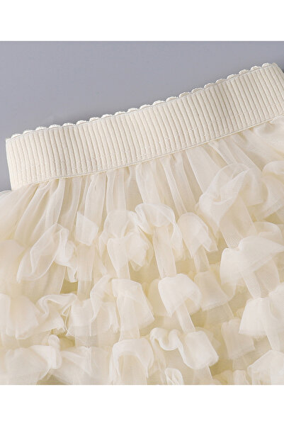 Mark & Mia Mark & Mia Elasticated Waist Frill Skirt - Cream