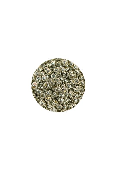 Royaleks Bulky Glass Sand Beads (8/0) 3 mm - 60 Gram - Shiny Silver