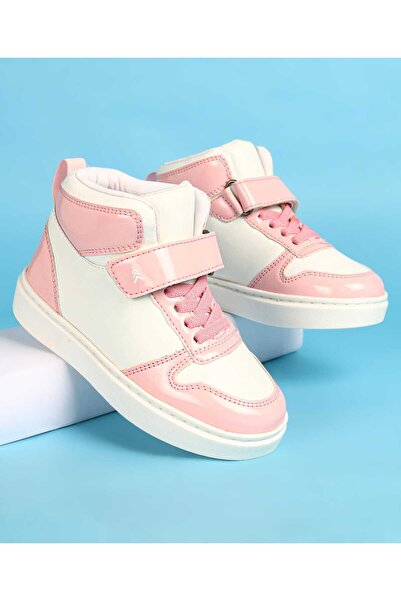 Pine kids حذاء كاجوال بشريط فيلكرو للأطفال من باين - وردي