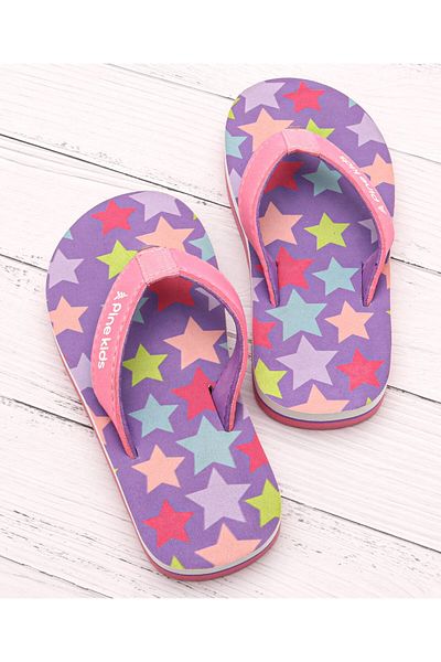 Pine kids صندل Pine Kids سهل الارتداء بطبعة نجوم - لون لافندر