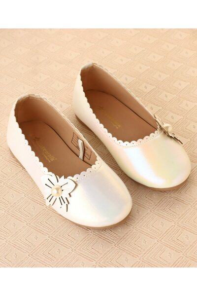 Cute Walk by Babyhug Cute Walk by Babyhug Slip On Ballerina With Pearl Applique - Silver