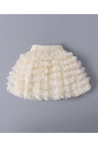 Mark & Mia Mark & Mia Elasticated Waist Frill Skirt - Cream