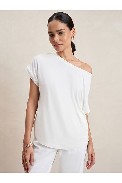 Femmella By Styli Solid Knit One Shoulder Regular Fit Top