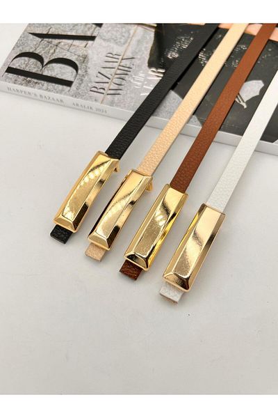MODAM HİFA 4 bucăți cu cataramă subțire pentru femei, curea pentru pantaloni, curea pentru rochie, curea pentru cămașă, curea pentru haină