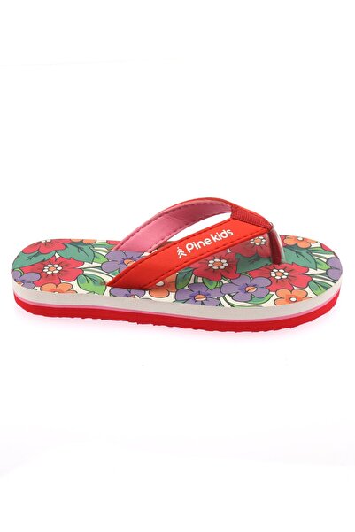 Pine kids Pine Kids Slip On Flip Flops With Floral Print - Red