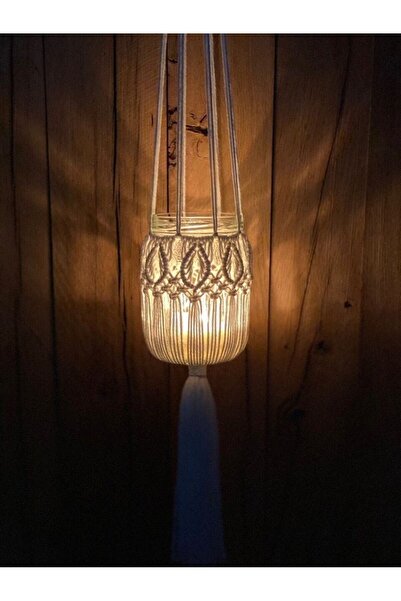 SİMAYMODDA Makrome Saksılık,Çiçeklik,Fener