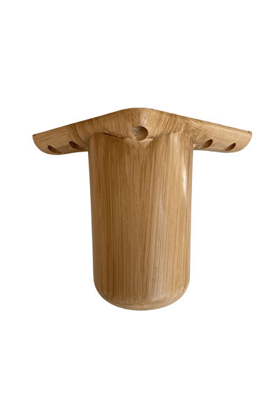 DSYapıAksesuar Bohem Yuvarlak 12CM Ahşap Desenli Plastik Ayak Mobilya Masa ve Dolap AYAĞI(12CM)(AHŞAP Desenli)