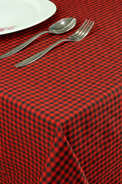 Soft Kare Pompon Series Small Checkered Pompom Tablecloth, Picnic Tablecloth, Classic Tablecloth
