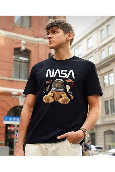 khufu Μπλουζάκι Unisex NASA TEDDY Bear Long Panjang OHVERSIZE