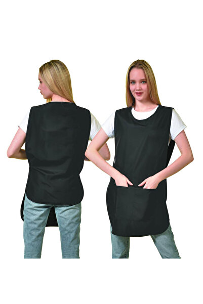 ayobi Boya Önlüğü Boyama Önlüğü Yelek Siyah Renk Çift taraflı