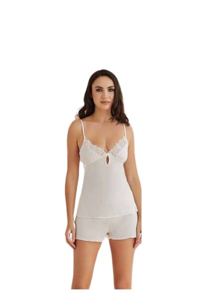 White Velvet Kadın Kutulu 6 Parça Pamuklu Pijama Sabahlık Gecelik Seti W.V.aE.0.0Af.T