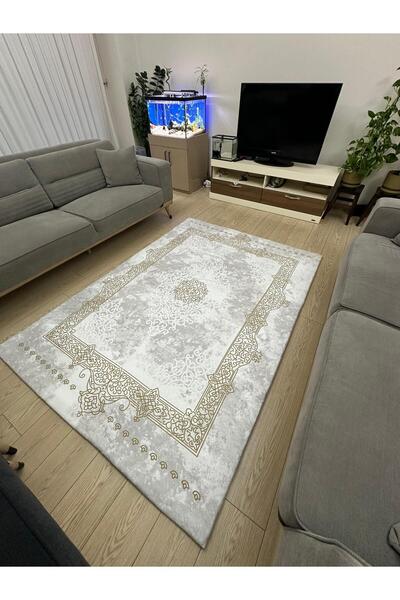 ALLGELSİN Elastic Micro Fleece Carpet Cover 4m2 160X230 or 6m2 200X300 Four or Six Meters Square Carpet Cover