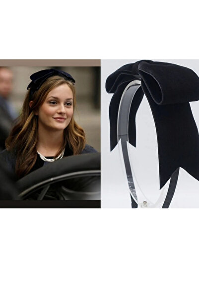 Diloshtrend Design Fiyonk Taç Kadife Kadife Kurdela Saç Bandı