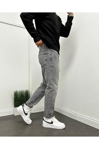 Oliggopol Ανδρικό τζιν Anthracite Boyfriend Comfortable Fit