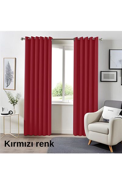 MebelPort Curtain Blackkout Fountain Stitching Shape Single Wing