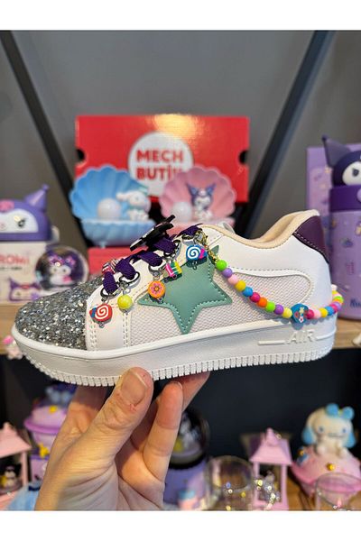 MECH BUTİK Pantofi Kuromi și Cinnamoroll Accesorii Mărgele și glezne Pantofi Green Star