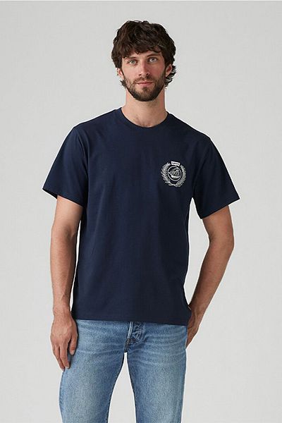 Levi's Ανδρικό μπλουζάκι με στρογγυλή λαιμόκοψη σε μπλε ναυτικό χαλαρή εφαρμογή A2082-0255