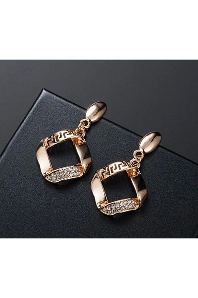 Home Trendlover Design Stone Square Necklace Earring Set