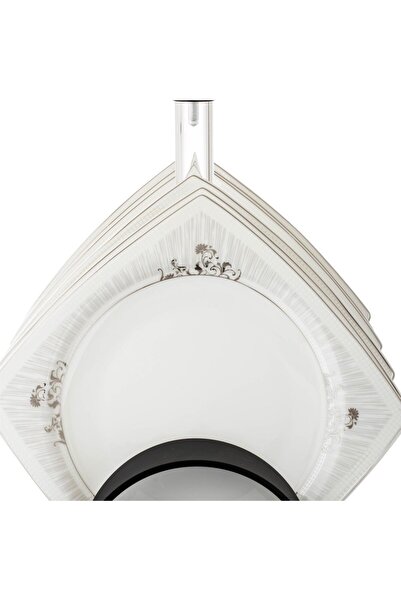 Dania A set of porcelain dishes with a black stand, 6 pieces