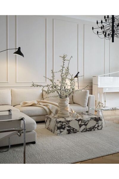 Turkrugs Zen Serisi Gri Iskandinav Tarzlı Naturel Bukleli Yumuşak Hav Toz Vermez Modern Dokuma Halı