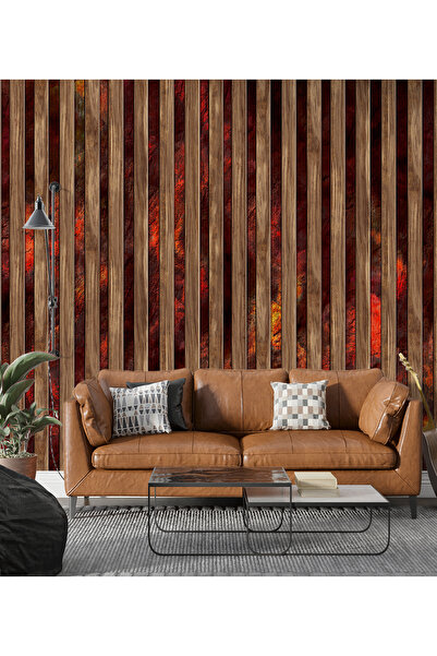 dreamwall Taş Ve Ahşap Lambri Desenli Isı Ve Ses Yalıtımlı Sağlıklı Tekstil Duvar Kağıdı