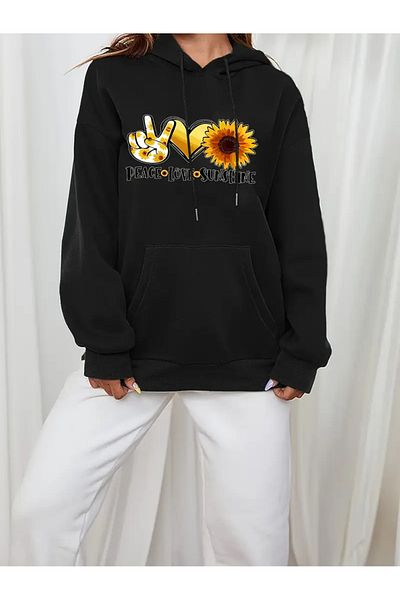 Pink Sky Φούτερ με στάμπα Unisex Oversize