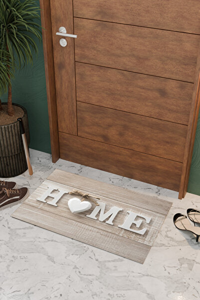 THEMODERNHANE Home Hoşgeldiniz Kelebek Dekoratif Çok Amaçlı Iç ve Dış Kapı Paspası