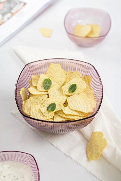 Depa 1.5 Lt Acrylic Baroque Plum - Medium Size Square Fruit and Salad Bowl