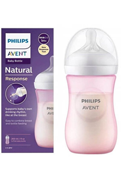Philips Avent أفنت ناتشورال ريسبونس رضاعة أطفال لون زهري 260 مل