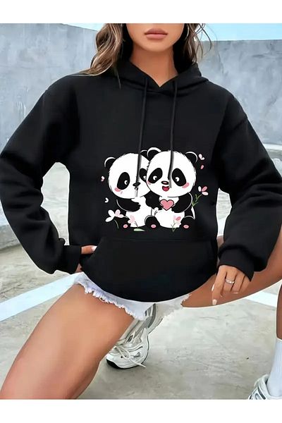 Pink Sky Γυναικείο φούτερ με στάμπα Unisex Oversize