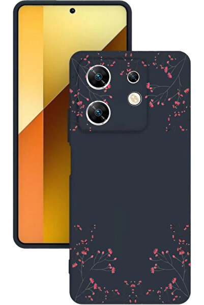 INFINIX ZERO30 (X6731B) Baskılı ve Kamera Korumalı Lacivert Renk Silikon Kılıf