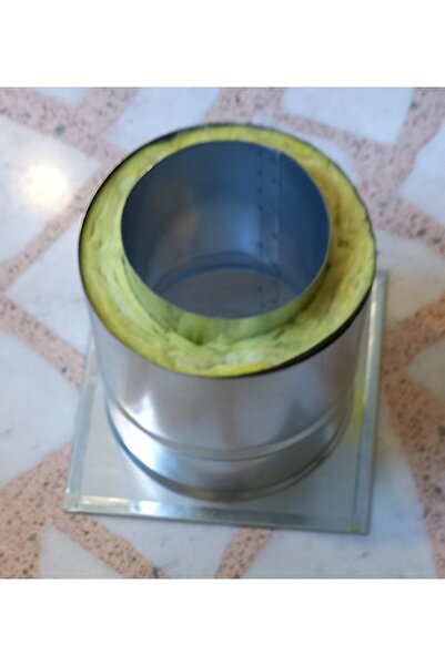 RENUZU Isı Yalıtımlı Yanmaz  Plakalı Boru Baca Çıkışı (Ağaç Ev, Konteyner ) 1...