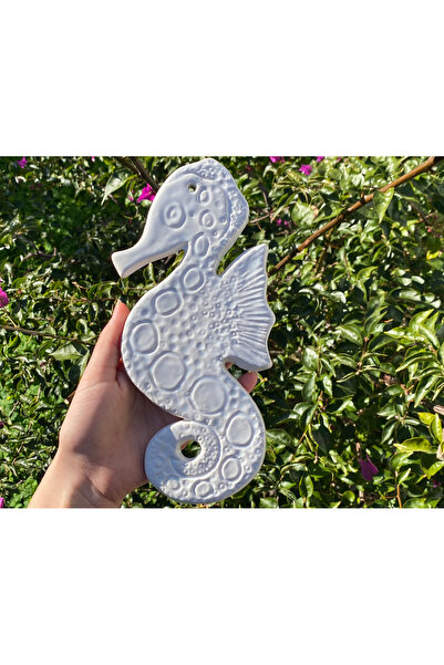 Boyamaya Hazır Seramik Denizatı – 11x24 cm | Dekoratif & Kişiselleştirilebilir Hobi Ürünü