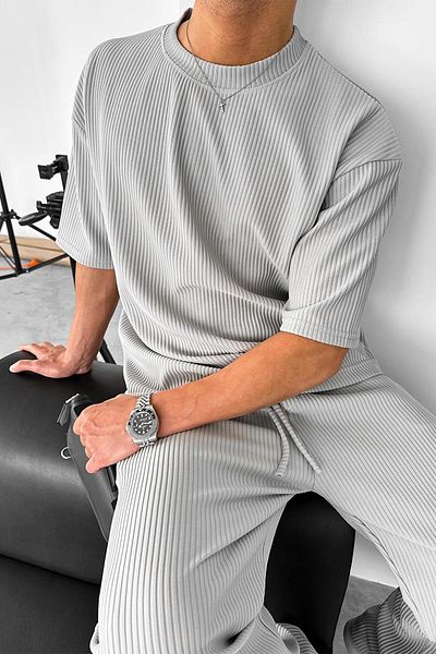 HAFKAGİYİM Μπλουζάκι με γκρι κορδόνι oversize